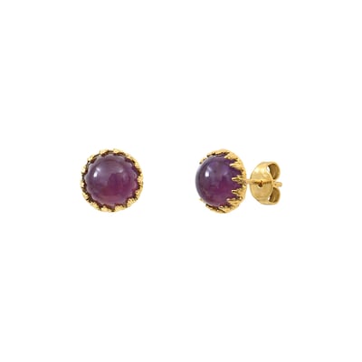 Boucles d'oreilles cordelia amethyste CAROLINE NAJMAN