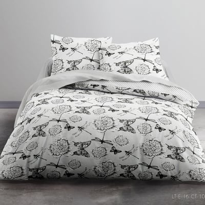 Parure housse de couette en coton imprimée, GRAPHB C DESIGN HOME TEXTILE