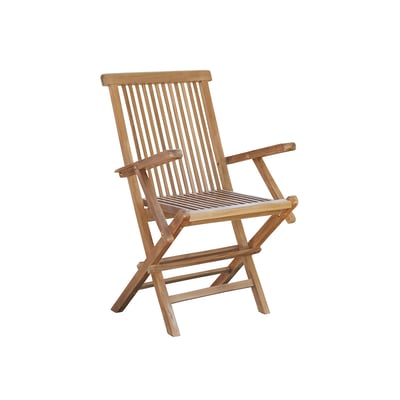 Fauteuil de jardin en teck massif pliant  MIDLAND BERAH GETAH