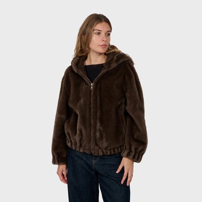 Blouson bomber zippé à capuche LISE OAKWOOD