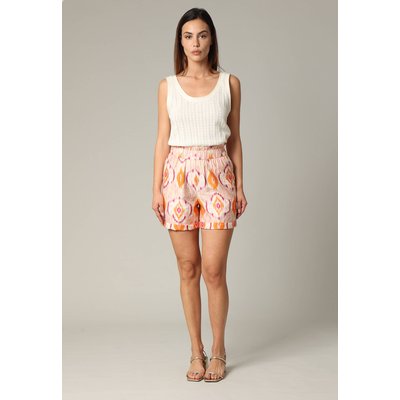 Short femme en viscose ethnique avec taille élastiquée SEVIRA DEELUXE