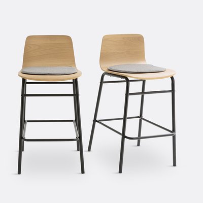 Lot de 2 chaises de bar mi-hauteur, Blutante SO'HOME