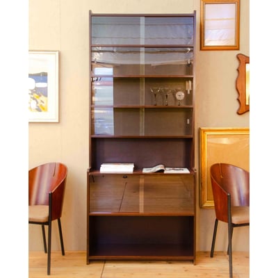 Vitrine en teck Victoria N°1337 - Bon état DEBONGOUT