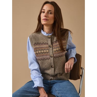 Gilet jacquard sans manches CYRILLUS
