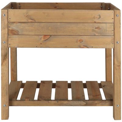 Carré potager en pin teinté sur pieds Largeur 40 cm JARDINDECO