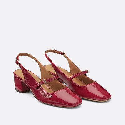 Ballerines slingback en cuir vernis n° 424 RIVECOUR