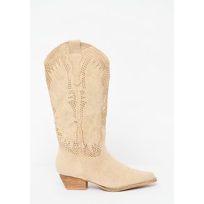 Bottes en suédine avec broderie LOLALIZA