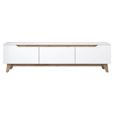 Meuble TV 3 portes blanc - L180 cm CALICOSY