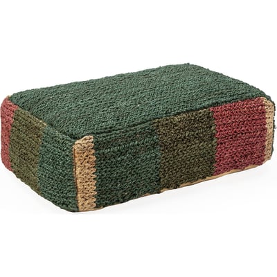 Pouf rectangulaire tissé fait main RECOLLECTION