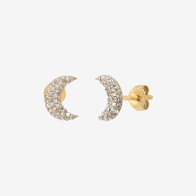 Boucles d'oreilles dorées moon - KUCHI CAROLINE NAJMAN