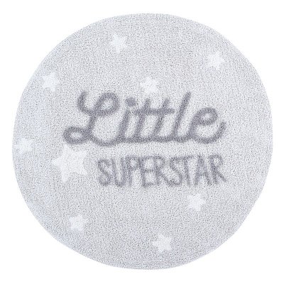 Tapis enfant coton rond LITTLE SUPERSTAR LORENA CANALS