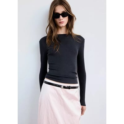 T-shirt cintré uni MANGO
