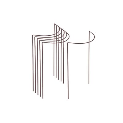 Support à plantes demi-cercle en acier 40 x 75 cm JARDINDECO