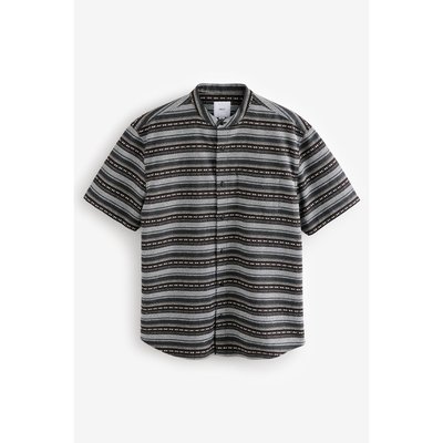 Chemise à manches courtes rayée texturée NEXT