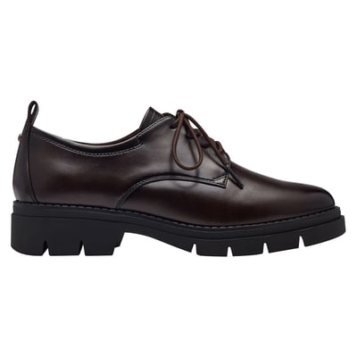thumbnail image 2 of JITUUE Oxford Shoes For Women Chunky Heels Brogue Leather Saddle Dress Shoes Lace Up Vintage Wingtip Ankle Boots Brown 7 Us 2 of 11