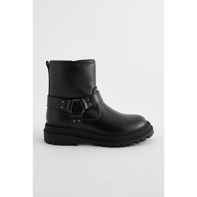 Bottines motard effet harnais NEXT