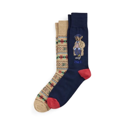 Lot de 2 paires de chausettes hautes, Bear POLO RALPH LAUREN