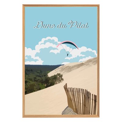 Tableau Mural Illustration Le Pilat PLAGE CEANOTHE