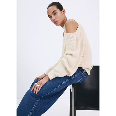 Pull maille épaules dénudées MANGO