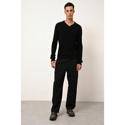 Pull Col V  Noir Tom JUST CASHMERE