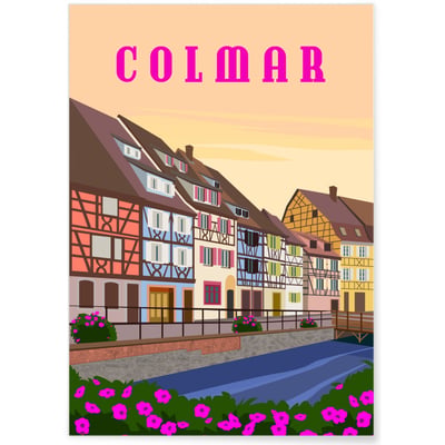 Affiche ville Colmar L'AFFICHERIE