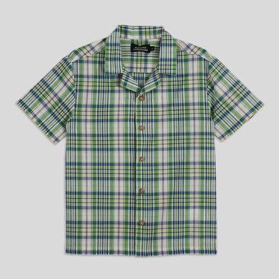 Chemise manches courtes à motif en lin MONOPRIX
