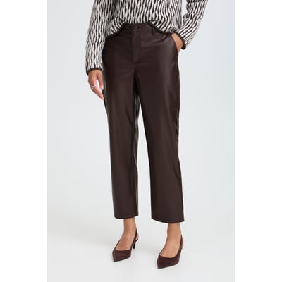 Pantalon imitation cuir, longueur cheville, coupe droite B.YOUNG