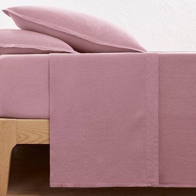 Linot Plain 100% Washed Linen Flat Sheet LA REDOUTE INTERIEURS