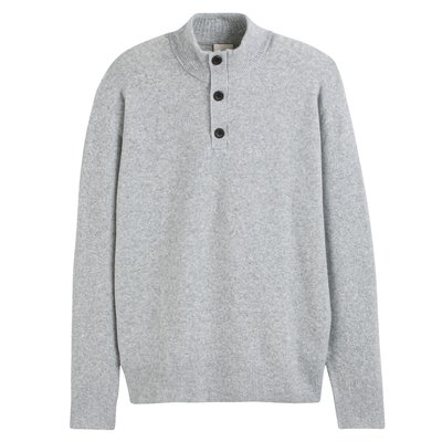Maglione collo trucker in lana, cerniera e bottoni CALVIN KLEIN
