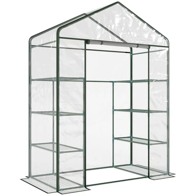 Serre PVC Vert foncé OUTSUNNY