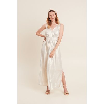 Robe longue évasée métallisée BREAL