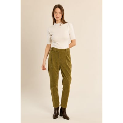 Pantalon carotte en velours MOLLY BRACKEN
