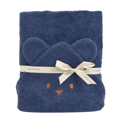 Cape de bain coton bio OURSON LITTLE CREVETTE