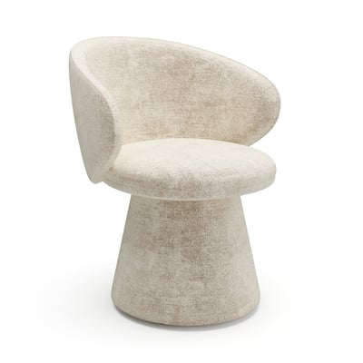 Fauteuil rotatif 180° en velours texturé FLARE SIA HOME