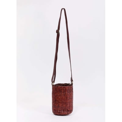 Sac seau en cuir tressé MILK LA FIANCÉE