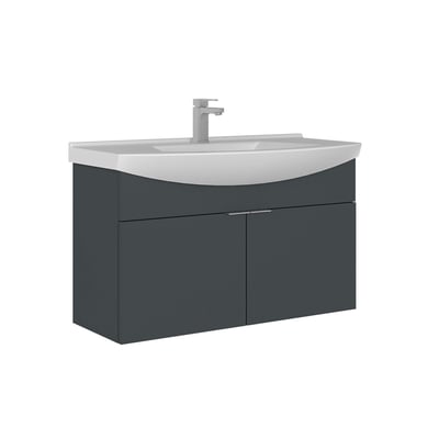 Meuble vasque suspendu 100 cm 2 portes UMI PIER IMPORT