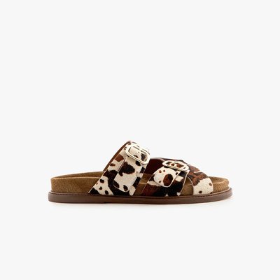 Sandale cuir façon poulain KARINE MAISON TOUFET