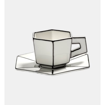 Tasse à espresso - 9 cl + sous-tasse SERAX