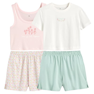 Pyjama Fille Taille 14 Ans - La Redoute - Couleur Parme & Écru - Occasion Très Bon État