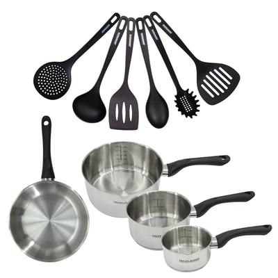 Batterie 1 poêle 24cm + 3 casseroles 12/16/20cm GENEVA FACKELMANN