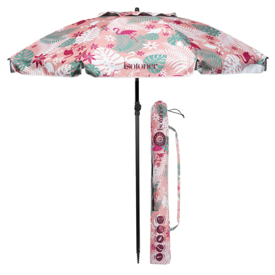 Parasol de plage flamant rose ISOTONER