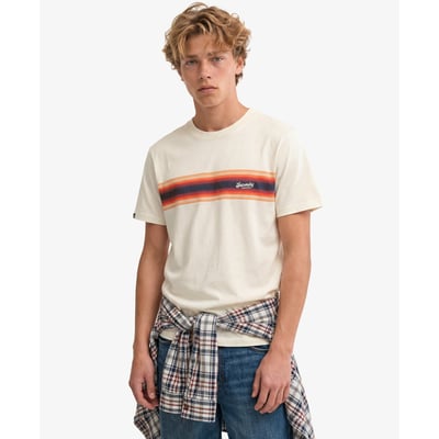 T-shirt Outdoor Stripe Logo Coupe Décontractée SUPERDRY