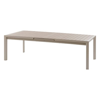 Table de jardin extensible 14 places en aluminium effet bois ÉVASION HESPERIDE