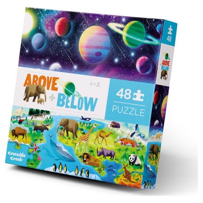 Puzzle 48 pieces - Dessus et dessous - La terre et l'espace CROCODILE CREEK