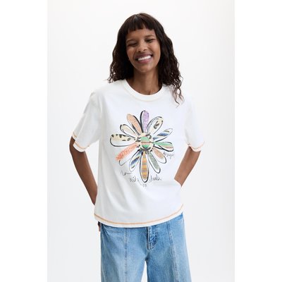 T-shirt à imprimé floral 100 % coton DESIGUAL