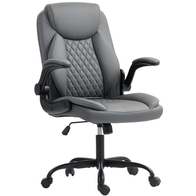 Chaise de bureau Polyuréthane Gris foncé HOMCOM