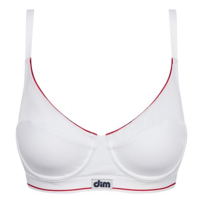 Soutien-gorge emboitant à armatures et basque tricolore Made in France DIM