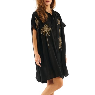 Robe droite courte avec broderie sequins CLOVIS WILD