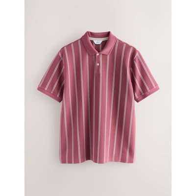 Polo semi-zippé à rayures verticales NEXT
