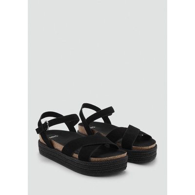 Sandales plateforme cuir MANGO TEEN